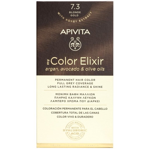 Apivita Promo My Color Elixir Permanent Hair Color - 7.3 Ξανθό Μελί