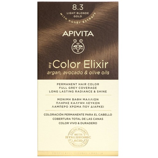 Apivita Promo My Color Elixir Permanent Hair Color - 8.3 Ξανθό Ανοιχτό Μελί