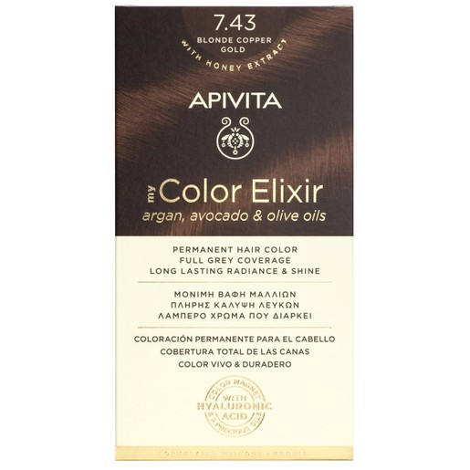Apivita Promo My Color Elixir Permanent Hair Color - 7.43 Ξανθό Χάλκινο Μελί Apivita Promo My Color Elixir Permanent Hair Color - 7.43 Ξανθό Χάλκινο Μελί