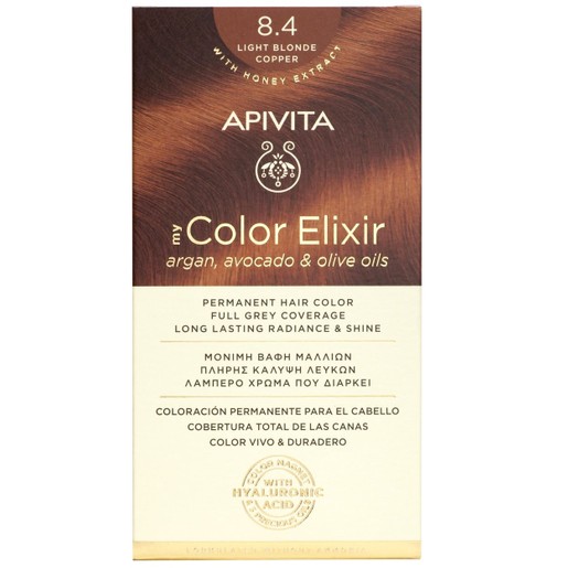 Apivita Promo My Color Elixir Permanent Hair Color - 8.4 Ξανθό Ανοιχτό Χάλκινο