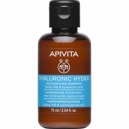 Apivita Hyaluronic Hydra Moisturizing Shampoo with Hyaluronic Acid & Honey StB Travel Size 75ml