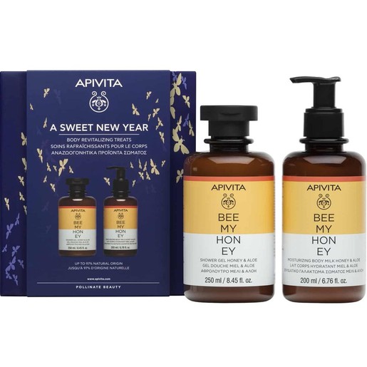 Apivita Πακέτο Προσφοράς Bee my Honey Shower Gel 250ml & Moisturizing Body Milk with Honey & Aloe 200ml