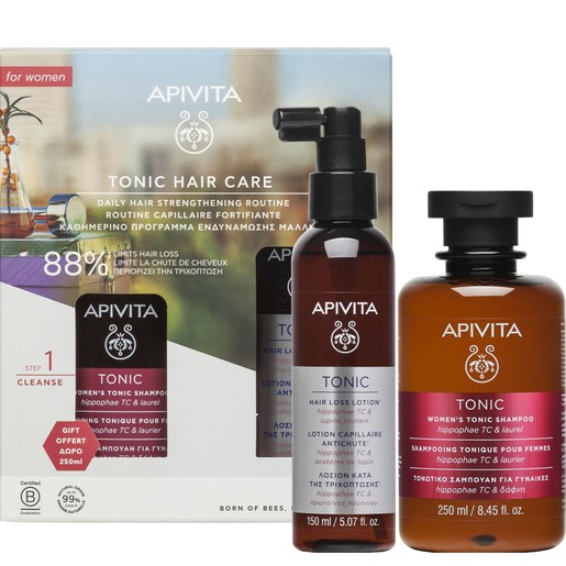 Apivita Promo Tonic Hair Loss Lotion 150ml & Δώρο Women\'s Tonic Shampoo 250ml