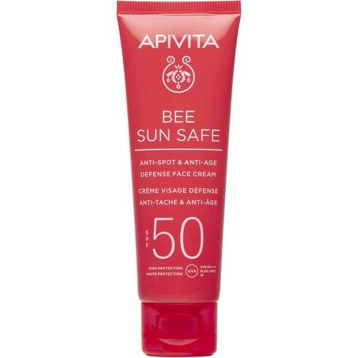 Apivita Bee Sun Safe Anti-Spot & Anti-Age Defence Face Cream Spf50, 50ml Apivita Bee Sun Safe Anti-Spot & Anti-Age Defence Face Cream Spf50, 50ml