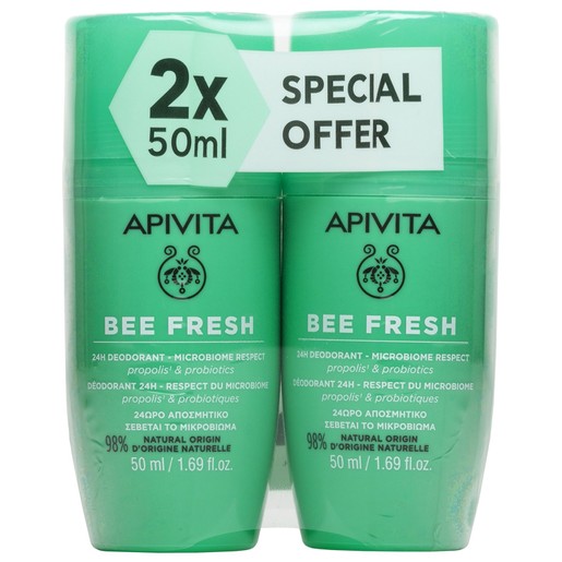 Apivita Promo Bee Fresh 24H Deodorant 100ml (2x50ml) Apivita Promo Bee Fresh 24H Deodorant 100ml (2x50ml)