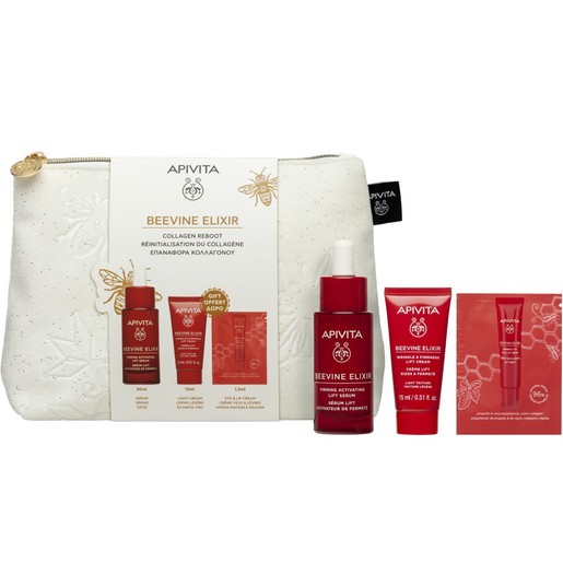 Apivita Promo Beevine Elixir Firming Activating Lift Serum 30ml & Δώρο Wrinkle & Firmness Lift Cream Light Texture 15ml & Δώρο Wrinkle Lift Eye & Lip Cream 1,5ml & Δώρο Νεσεσέρ 1 Τεμάχιο