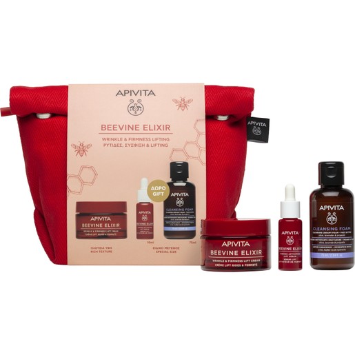 Apivita Promo Beevine Elixir Wrinkle & Firmness Lift Rich Texture Cream 50ml & Δώρο Firming Activating Lift Serum 10ml & Cleansing Creamy Foam for Face & Eyes Apivita Promo Beevine Elixir Wrinkle & Firmness Lift Rich Texture Cream 50ml & Δώρο Firming Activating Lift Serum 10ml & Cleansing Creamy Foam for Face & Eyes