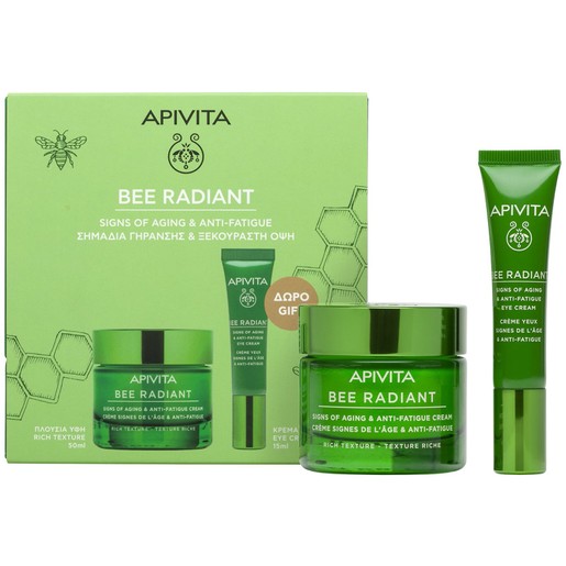 Apivita Promo Bee Radiant Signs of Aging & Anti-Fatigue Gel-Cream 50ml & Δώρο Eye Cream 15ml