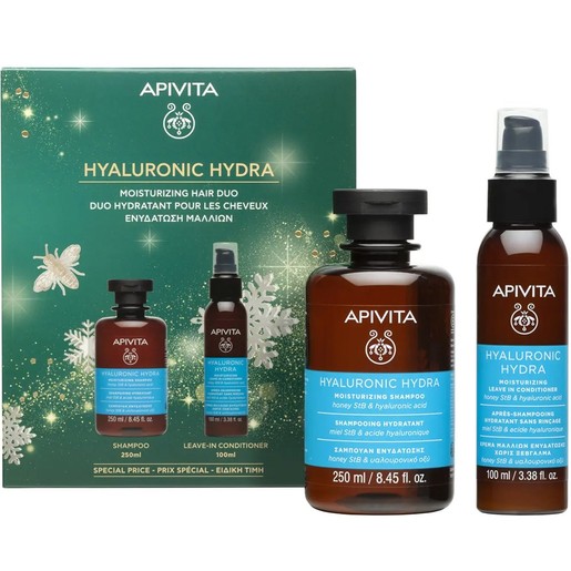 Apivita Promo Hyaluronic Hydra Moisturizing Shampoo with Hyaluronic Acid & Honey StB 250ml & Leave In Conditioner 100ml