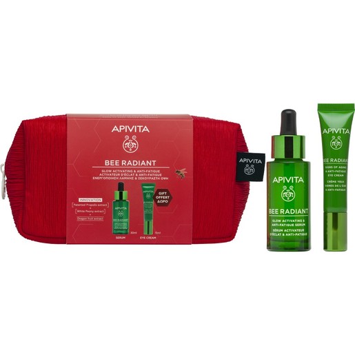 Apivita Promo Bee Radiant Glow Activating & Anti-Fatigue Serum 30ml & Δώρο Eye Cream 15ml & Νεσεσέρ 1 Τεμάχιο