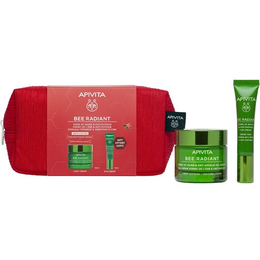 Apivita Promo Bee Radiant Light Texture Gel-Cream 50ml & Δώρο Eye Cream 15ml & Νεσεσέρ 1 Τεμάχιο