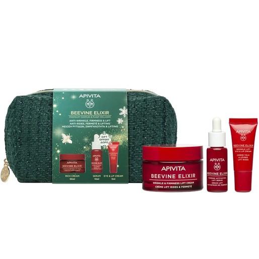 Apivita Promo Beevine Elixir Wrinkle & Firmness Lift Cream Rich Texture 50ml & Δώρο Firming Activating Lift Serum 10ml & Δώρο Wrinkle Lift Eye & Lip Cream 5ml
