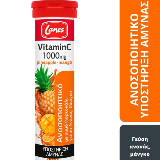 Lanes Vitamin C 1000mg Pineapple & Mango 20 Effer.tabs