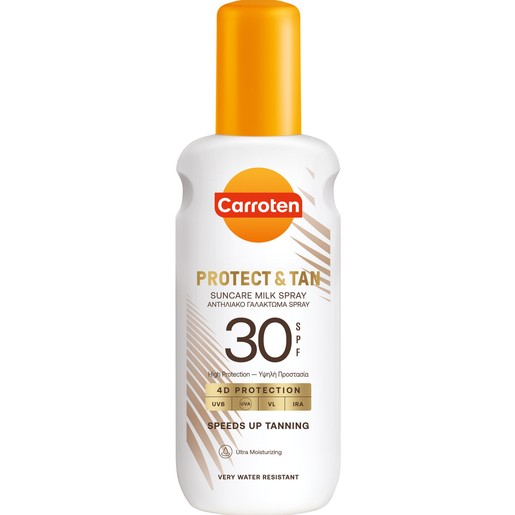Carroten Protect & Tan Suncare Milk Spray Spf30, 200ml