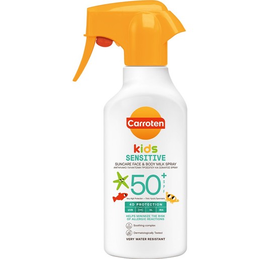 Carroten Kids Sensitive Spf50+ Suncare Face & Body Milk Spray 270ml