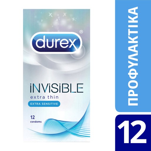 Durex Invisible Extra Sensitive Εξαιρετικά Λεπτά Προφυλακτικά 12 Τεμάχια Durex Invisible Extra Sensitive Εξαιρετικά Λεπτά Προφυλακτικά 12 Τεμάχια