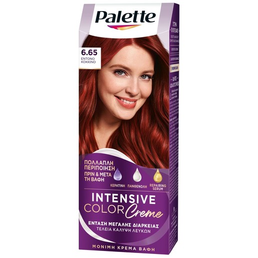 Schwarzkopf Palette Intensive Hair Color Creme Kit 1 Τεμάχιο - 6.65 Έντονο Κόκκινο