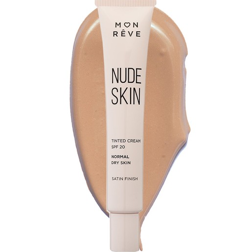 Mon Reve Nude Skin Normal to Dry Skin Satin Finish Spf20 Tinted Cream 30ml - No 101 Light