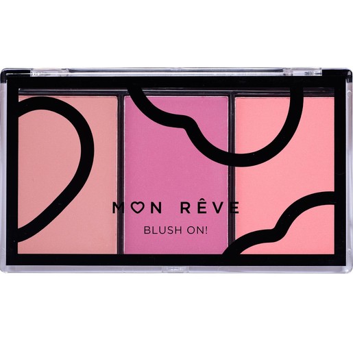 Mon Reve Blush On! Trio Palette 3 x 3,3g - No 3 Plum