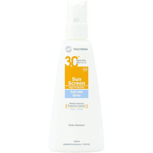 Frezyderm Sun Screen Anti-Seb Spray Spf30 150ml Frezyderm Sun Screen Anti-Seb Spray Spf30 150ml
