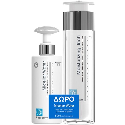 Frezyderm Promo Moisturizing Rich Cream Age 45+, 50ml & Micellar Water 50ml