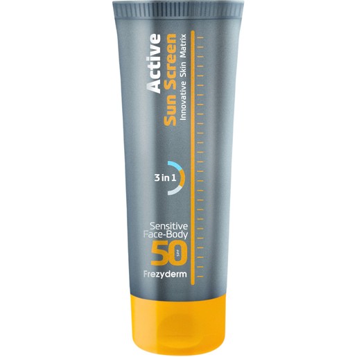 Frezyderm Active Sun Screen Sensitive Face & Body Spf50, Ενεργή Κρέμα Υψηλής Αντηλιακής Προστασίας Προσώπου-Σώματος 150ml Frezyderm Active Sun Screen Sensitive Face & Body Spf50, Ενεργή Κρέμα Υψηλής Αντηλιακής Προστασίας Προσώπου-Σώματος 150ml