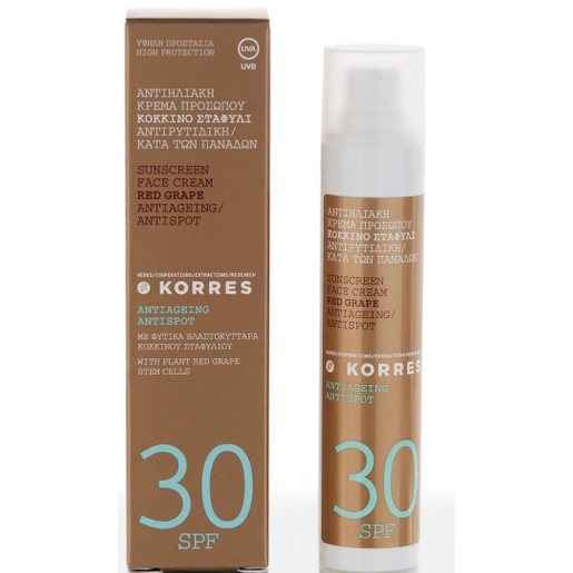 Korres Sunscreen Κόκκινο Σταφύλι με Spf30 50ml Korres Sunscreen Κόκκινο Σταφύλι με Spf30 50ml