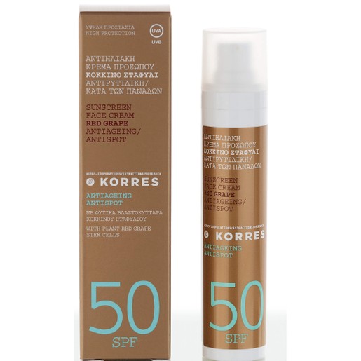 Korres Sunscreen Κόκκινο Σταφύλι με Spf50 50ml Korres Sunscreen Κόκκινο Σταφύλι με Spf50 50ml