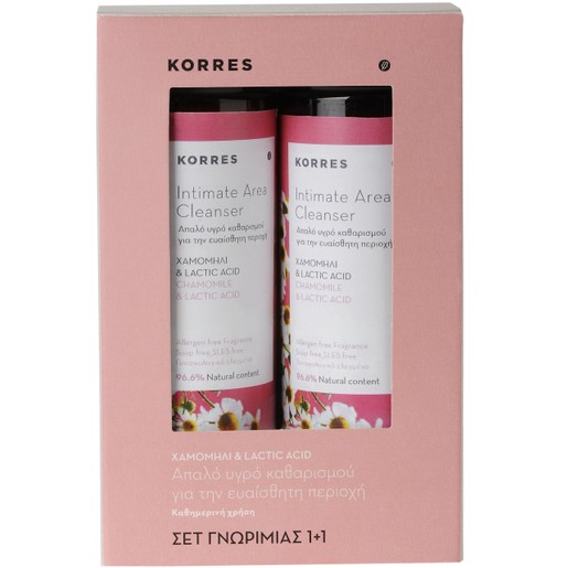 Korres Πακέτο Προσφοράς Intimate Area Cleanser με Χαμομήλι & Lactic Acid 1+1 Δώρο 2x250ml Korres Πακέτο Προσφοράς Intimate Area Cleanser με Χαμομήλι & Lactic Acid 1+1 Δώρο 2x250ml