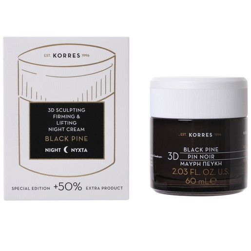 Korres Μαύρη Πεύκη Κρέμα Νύχτας 3D 60ml Korres Μαύρη Πεύκη Κρέμα Νύχτας 3D 60ml