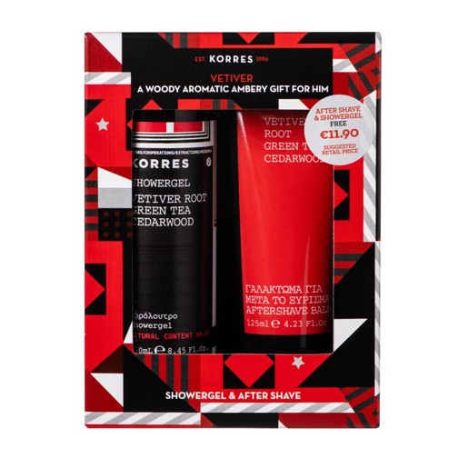 Korres Πακέτο Προσφοράς Showergel Vetiver Root Green Tea Cedarwood 250ml & Aftershave Balm 125ml σε Ειδική Τιμή Korres Πακέτο Προσφοράς Showergel Vetiver Root Green Tea Cedarwood 250ml & Aftershave Balm 125ml σε Ειδική Τιμή