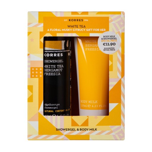 Korres Πακέτο Προσφοράς White Tea, Bergamot & Fresia Showergel 250ml & Body Milk 125ml Korres Πακέτο Προσφοράς White Tea, Bergamot & Fresia Showergel 250ml & Body Milk 125ml