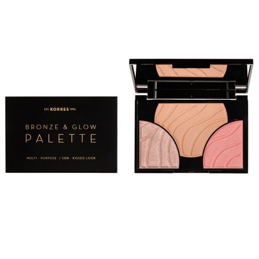 Korres Bronze & Glow Palette Παλέτα Τριών Αποχρώσεων Bronzer, Highlighter & Ρουζ για Φυσικό Αποτέλεσμα Candy Glow 20gr Korres Bronze & Glow Palette Παλέτα Τριών Αποχρώσεων Bronzer, Highlighter & Ρουζ για Φυσικό Αποτέλεσμα Candy Glow 20gr