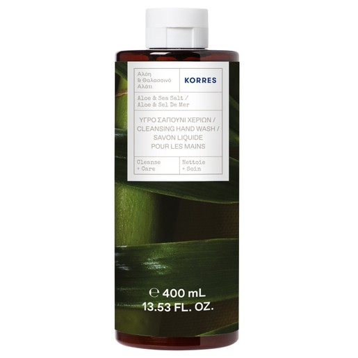 Korres Cleansing Hand Wash Refill Υγρό Σαπούνι Χεριών με Αλόη & Θαλασσινό Αλάτι 400ml