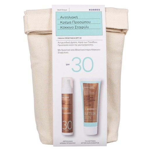 Korres Πακέτο Προσφοράς Red Grape Sunscreen Face Cream Spf30, 50ml & After Sun Body Emulsion 125ml Korres Πακέτο Προσφοράς Red Grape Sunscreen Face Cream Spf30, 50ml & After Sun Body Emulsion 125ml