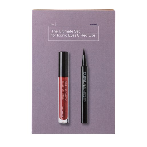 Korres Promo Morello Mate Lasting Lip Fluid No59 Brick Red 3,4ml & Minerals Liquid Eyeliner Pen No 01 Black 1ml σε Ειδική Τιμή Korres Promo Morello Mate Lasting Lip Fluid No59 Brick Red 3,4ml & Minerals Liquid Eyeliner Pen No 01 Black 1ml σε Ειδική Τιμή