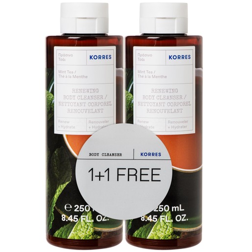 Korres Πακέτο Προσφοράς Renewing Body Cleanser Mint Tea 2x250ml 1+1 Δώρο Korres Πακέτο Προσφοράς Renewing Body Cleanser Mint Tea 2x250ml 1+1 Δώρο