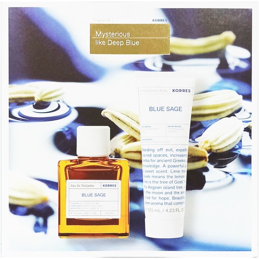 Korres Gift Set Mysterious Like Deep Blue, Blue Sage Eau de Toilette 50ml & Aftersave Balm 125ml Korres Gift Set Mysterious Like Deep Blue, Blue Sage Eau de Toilette 50ml & Aftersave Balm 125ml