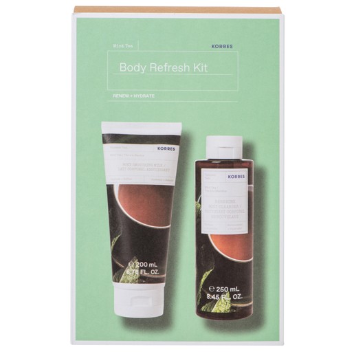 Korres Promo Mint Tea Body Refresh Kit Renewing Cleanser 250ml & Body Smoothing Milk 200ml σε Ειδική Τιμή Korres Promo Mint Tea Body Refresh Kit Renewing Cleanser 250ml & Body Smoothing Milk 200ml σε Ειδική Τιμή