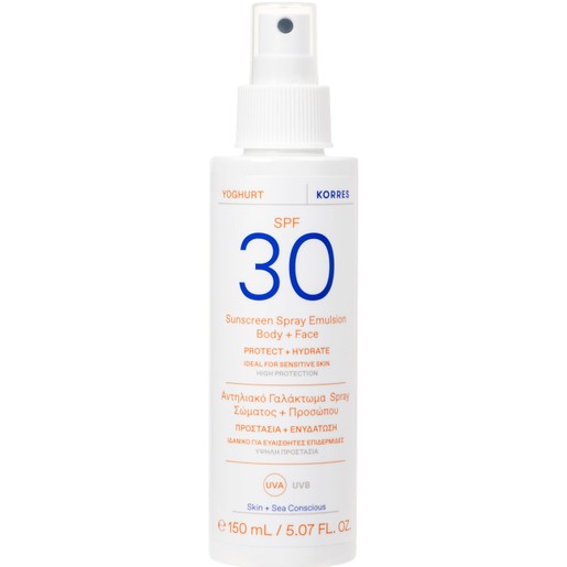 Korres Yoghurt Sunscreen Body & Face Emulsion Spray Spf30, 150ml