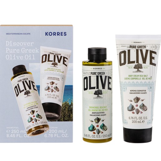 Korres Promo Discover Pure Greek Olive Oil Showergel Sea Salt 250ml & Body Cream Sea Salt 200ml