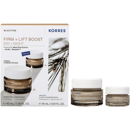 Korres Promo Black Pine Bounce, Firming & Moisturizer Day Cream 40ml & Δώρο Plump Up, Sleeping Facial Cream 15ml