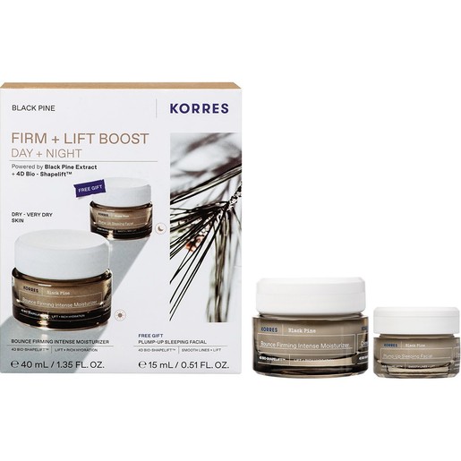 Korres Promo Black Pine Bounce Firming Intense Moisturizer Day Cream 40ml & Δώρο Plump Up, Sleeping Facial Cream 15ml