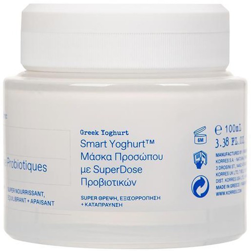 Korres Greek Yoghurt Smart Probiotic SuperDose Face Mask 100ml Korres Greek Yoghurt Smart Probiotic SuperDose Face Mask 100ml