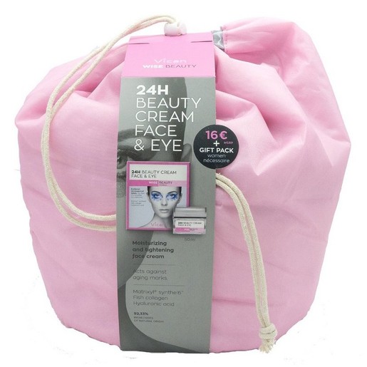 Vican Πακέτο Προσφοράς Wise Beauty 24h Beauty Cream Face & Eye Ενυδατική & Συσφιγκτική Κρέμα Προσώπου-Ματιών 50ml & Δώρο Νεσεσέρ Vican Πακέτο Προσφοράς Wise Beauty 24h Beauty Cream Face & Eye Ενυδατική & Συσφιγκτική Κρέμα Προσώπου-Ματιών 50ml & Δώρο Νεσεσέρ