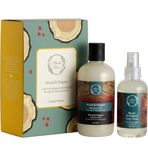 Fresh Line Promo Wood & Pepper Shower Gel 300ml & Wood & Pepper Body Water 150ml