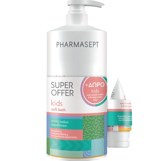 Pharmasept Promo Kids Soft Bath 1lt & Δώρο Kids Anti-Stretch Marks & Firming Cream 30ml