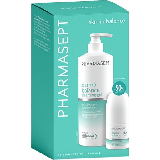 Pharmasept Promo Derma Balance Cleansing Gel 500ml & Deo Roll-On 50ml