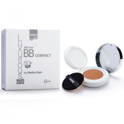 Luxurious Suncare Silk Cover BB Compact SPF50+, 12g - Medium Dark Luxurious Suncare Silk Cover BB Compact SPF50+, 12g - Medium Dark