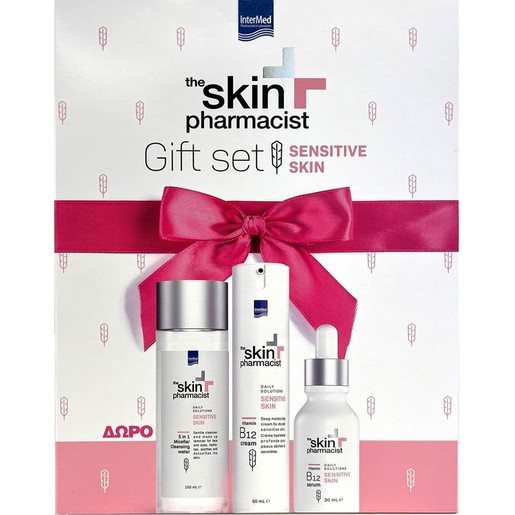 The Skin Pharmacist Promo Sensitive Skin 5 in 1 Micellar Cleansing Water 100ml & Vitamin B12 Cream 50ml & Vitamin B12 Serum 30ml